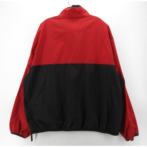 VINTAGE Eddie Bauer Jacket XL Red Anorak Windbreaker 1/4 Zip Nylon - Picture 8 of 11